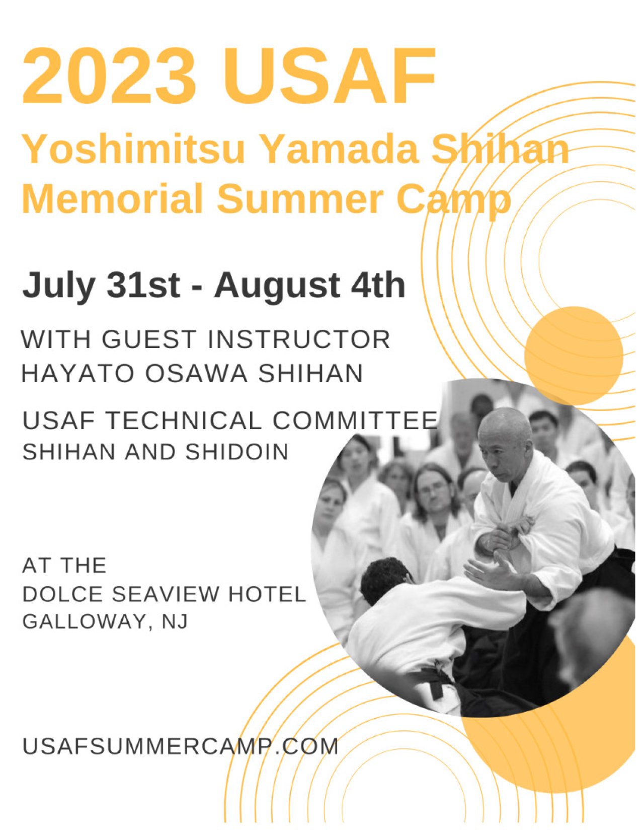 2023 USAF YOSHIMITSU YAMADA SHIHAN MEMORIAL SUMMER CAMP AikidoTravel
