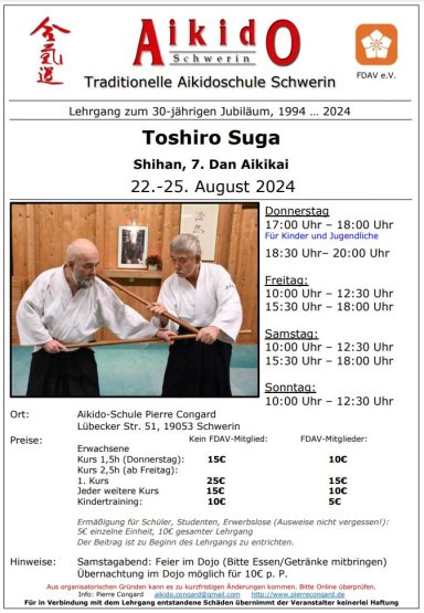 Aikido seminar poster