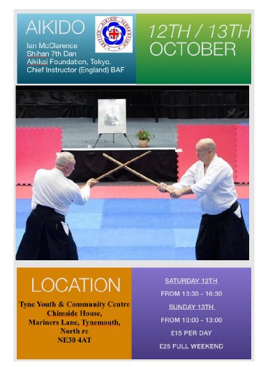 Aikido seminar poster