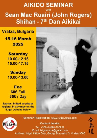 Aikido seminar poster