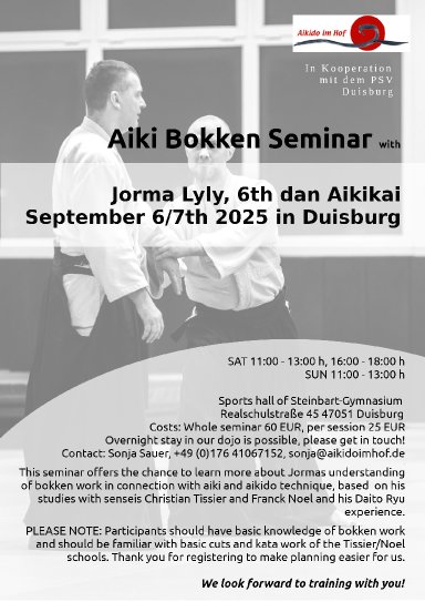 Aikido seminar poster