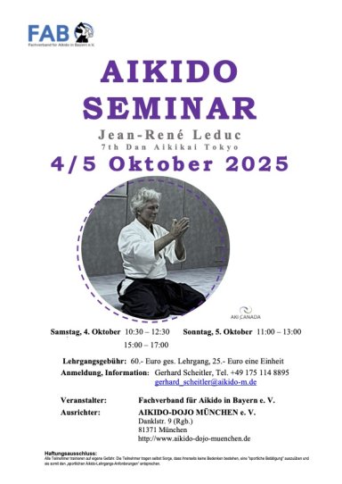 Aikido seminar poster