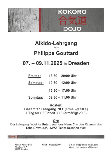 Aikido seminar poster
