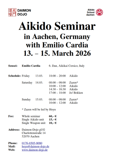 Aikido seminar poster
