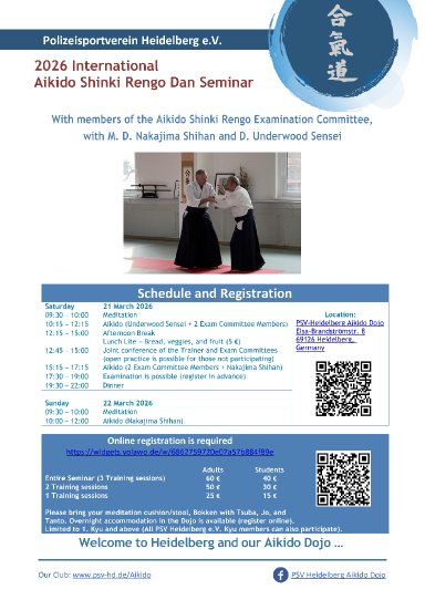 Aikido seminar poster