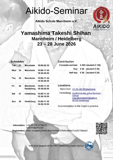 Aikido seminar poster