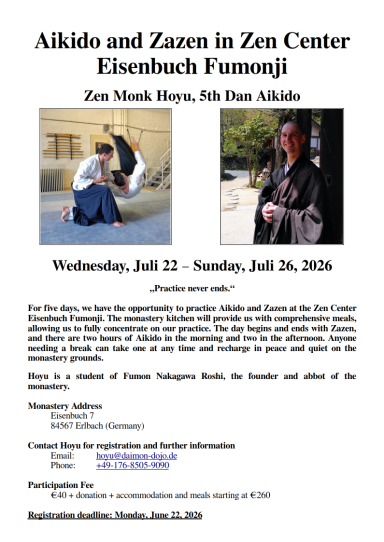 Aikido seminar poster