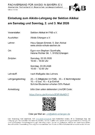 Aikido seminar poster