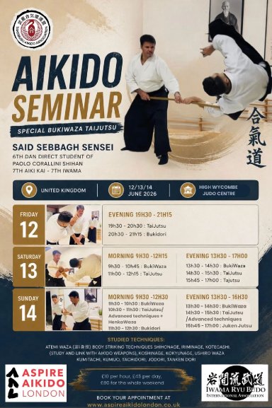 Aikido seminar poster