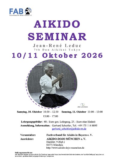 Aikido seminar poster