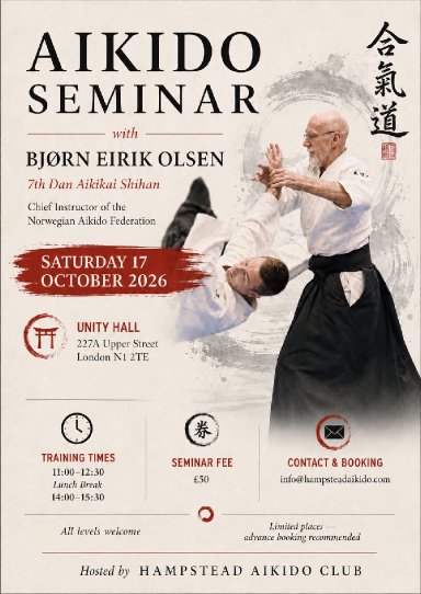 Aikido seminar poster