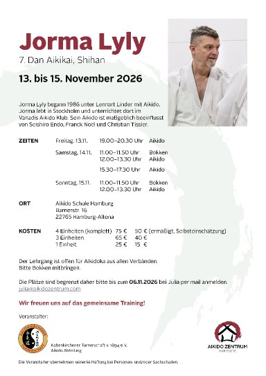 Aikido seminar poster