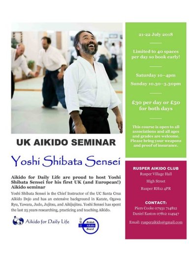 Aikido seminar poster