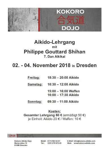 Aikido seminar poster