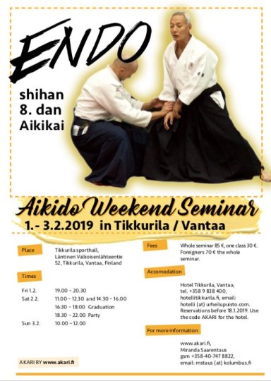 Aikido seminar poster